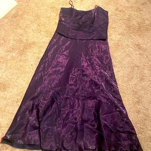 Vintage Elegant Purple Strapless Wedding Dress